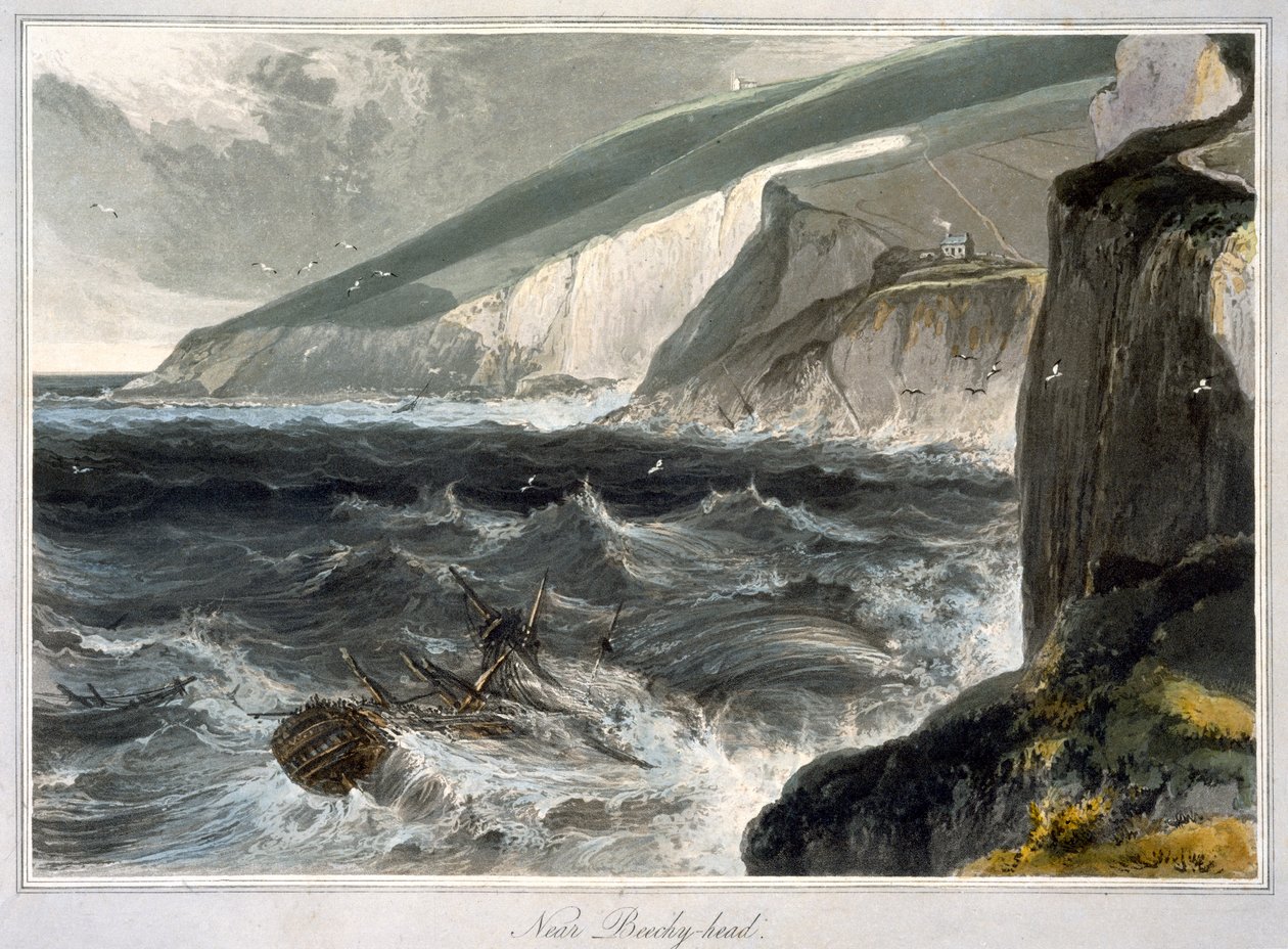 „Near Beachy Head”, Sussex, 1823 alkotó: William Daniell