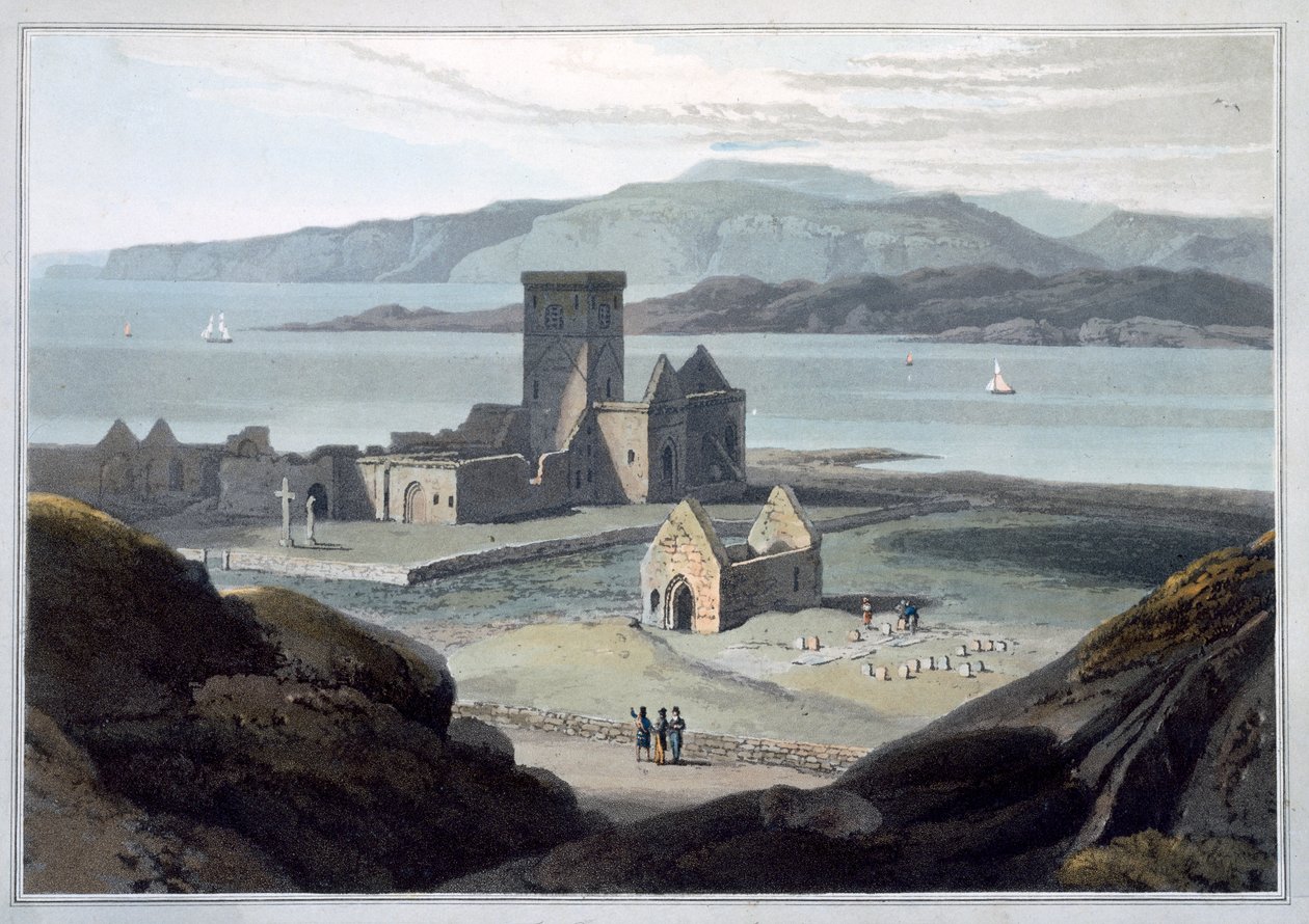 „The Cathedral at Iona”, Argyll and Bute, Skócia, 1817 alkotó: William Daniell