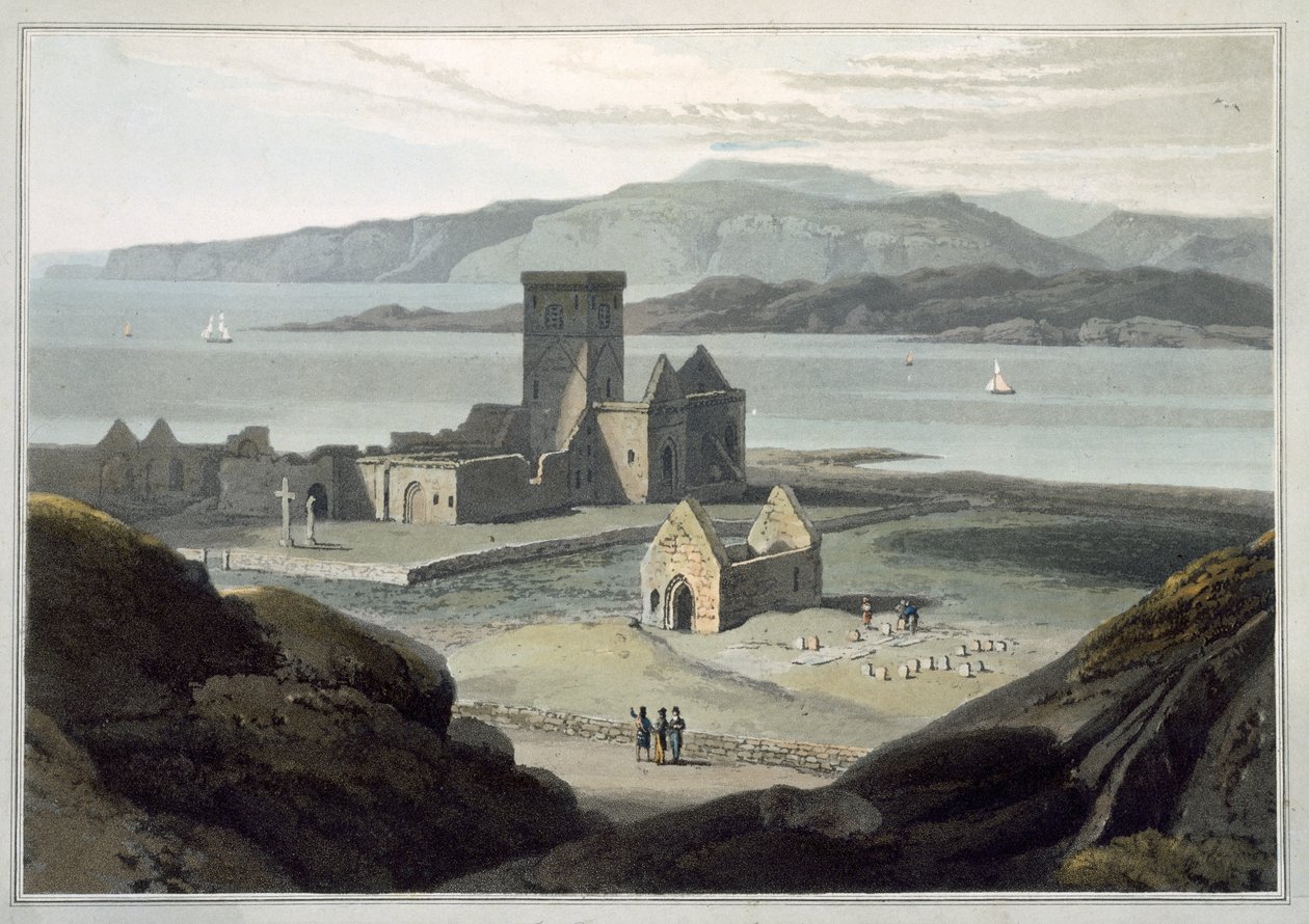 A ionai katedrális, az 1817-ben megjelent „Utazás Nagy-Britannia körül az 1814 és 1825 között” című könyvből (akvatinta) alkotó: William Daniell
