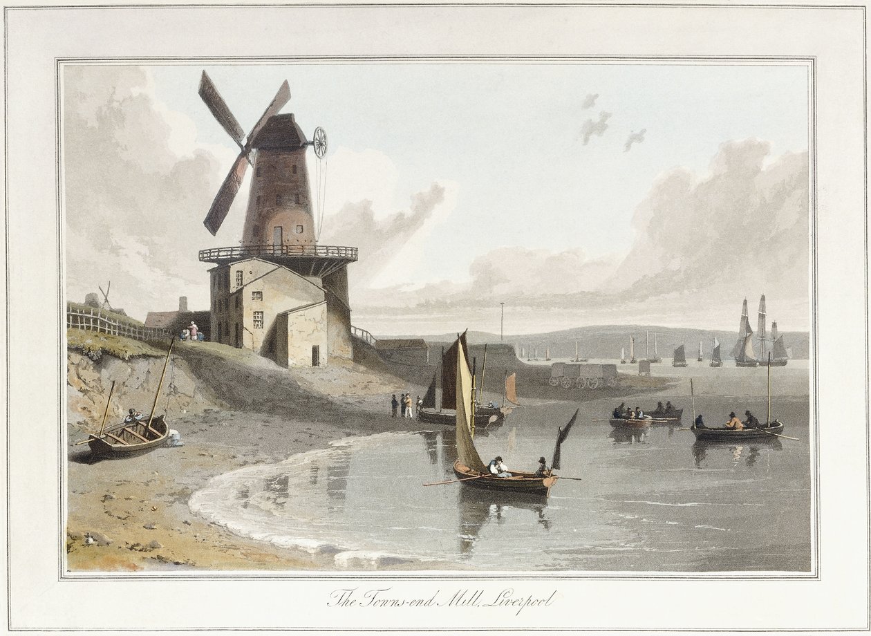The Towns-end Mill, Liverpool, 1814-1825 alkotó: William Daniell