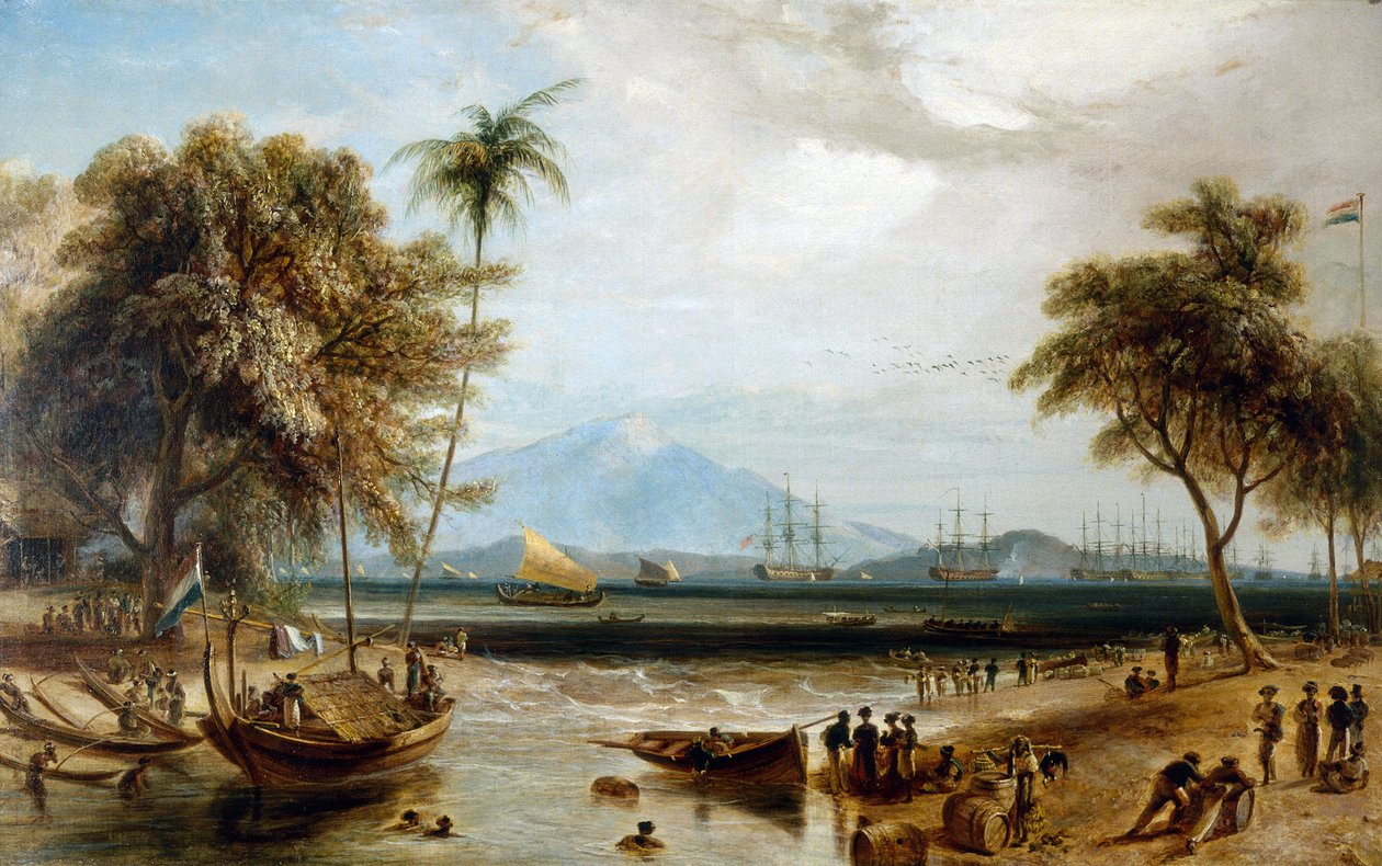 Vízpont az Anjer-foknál, Jáva szigetén (Indonézia) alkotó: William Daniell