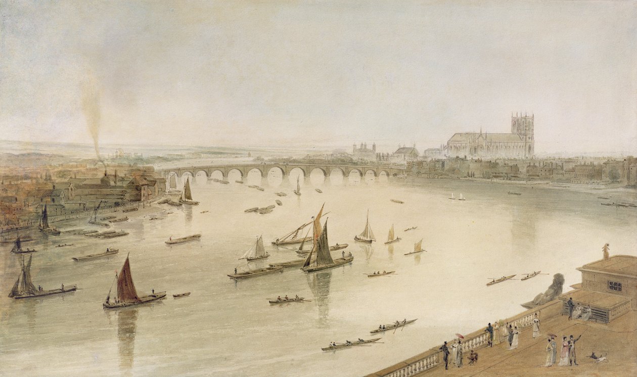A Westminster-híd a Somerset House felől, 1805 alkotó: William Daniell