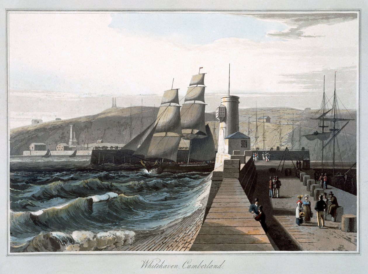 „Whitehaven, Cumberland”, 1814-1825 alkotó: William Daniell