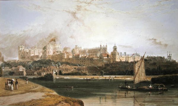 Windsori kastély (akvarell, papír) alkotó: William Daniell