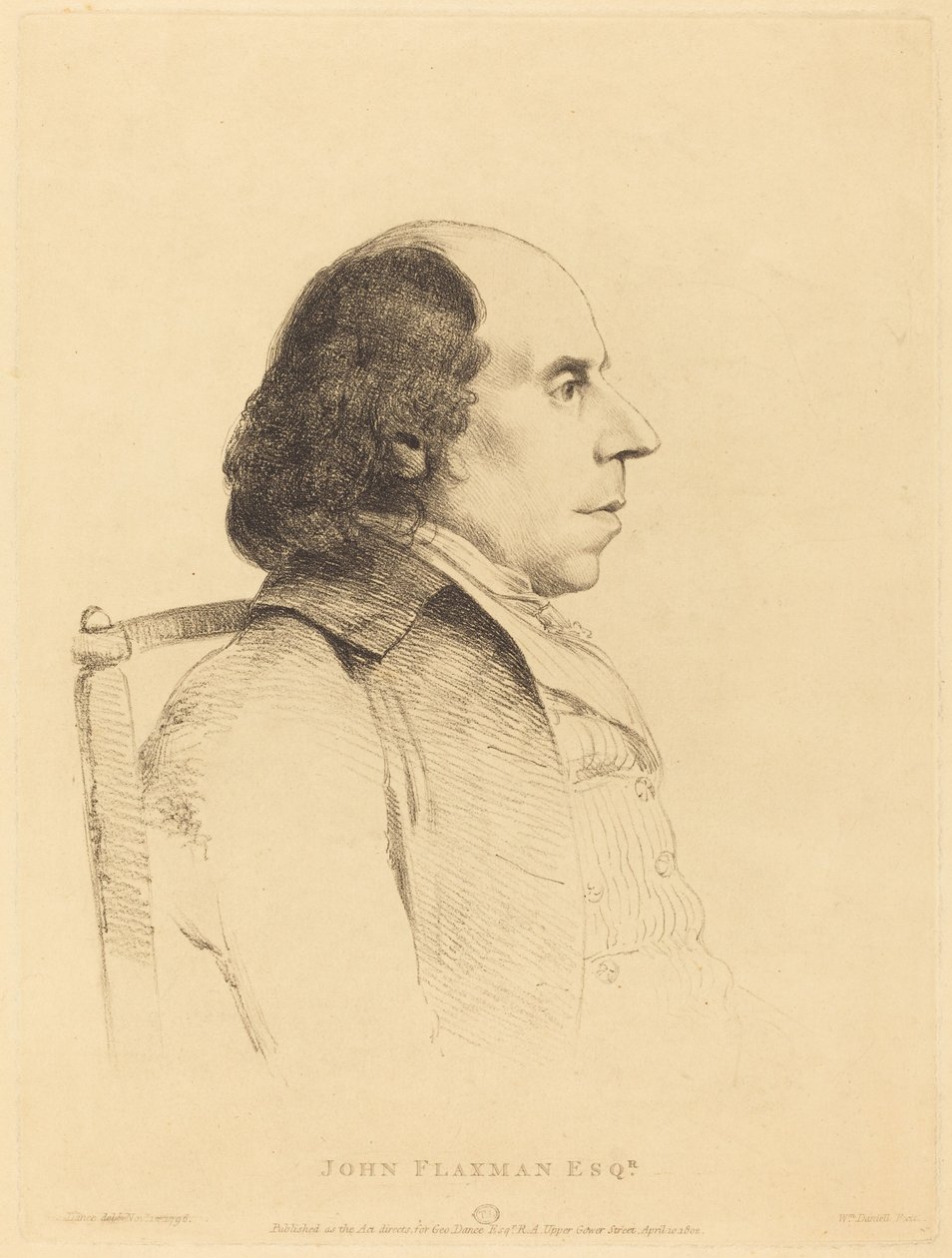 John Flaxman alkotó: William Daniell after George Dance II