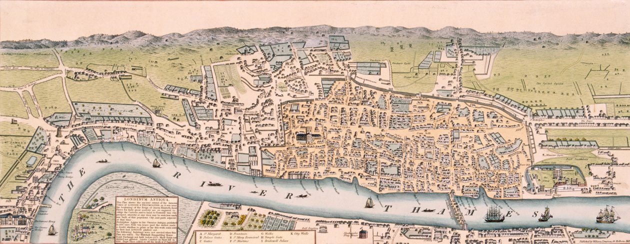 London térkép, c1563 alkotó: William Darton
