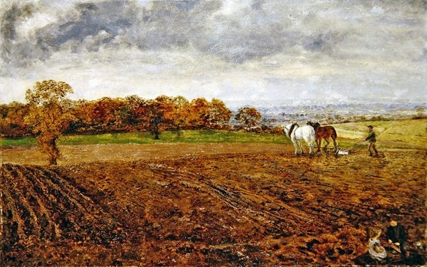 Szántás Cheshire-ben (olaj, vászon) alkotó: William Davis