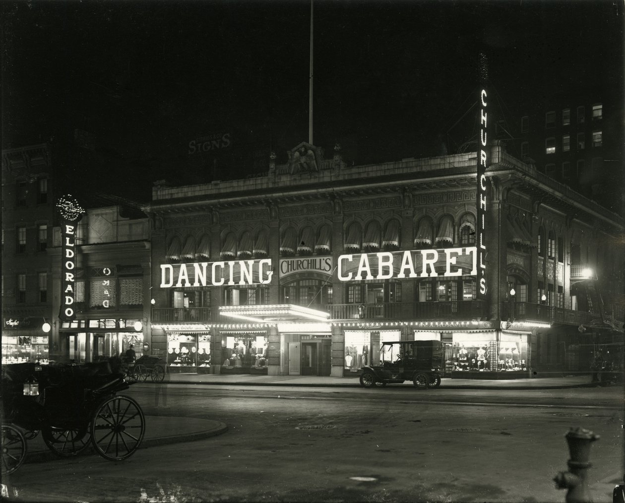 Churchill kabaréja, Broadway, 49th Street, 1917 alkotó: William Davis Hassler
