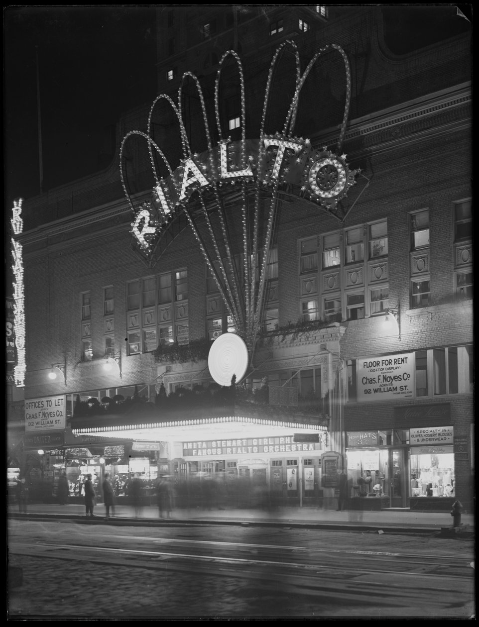 Megvilágított sátor a Rialto Színházban, New York City, 1917. január 6. alkotó: William Davis Hassler