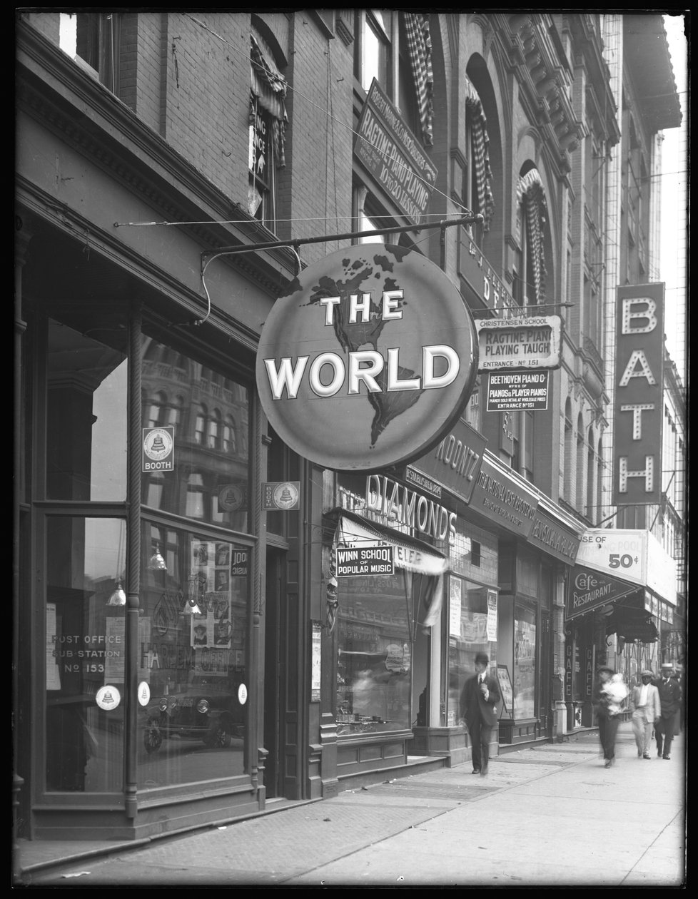 „The World” felirat: 155 W. 125th Street, New York City, 1916. június 15. alkotó: William Davis Hassler