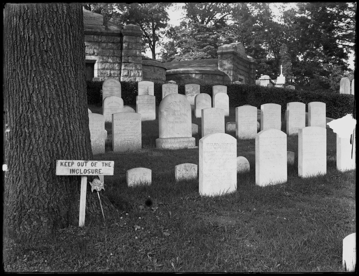 Washington Irving sírja, Sleepy Hollow Cemetery, Tarrytown, N.Y., 1914. július 8. alkotó: William Davis Hassler