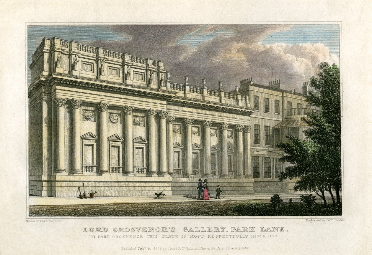 Lord Grosvenors Gallery, Park Lane, London, 1828 alkotó: William Deeble