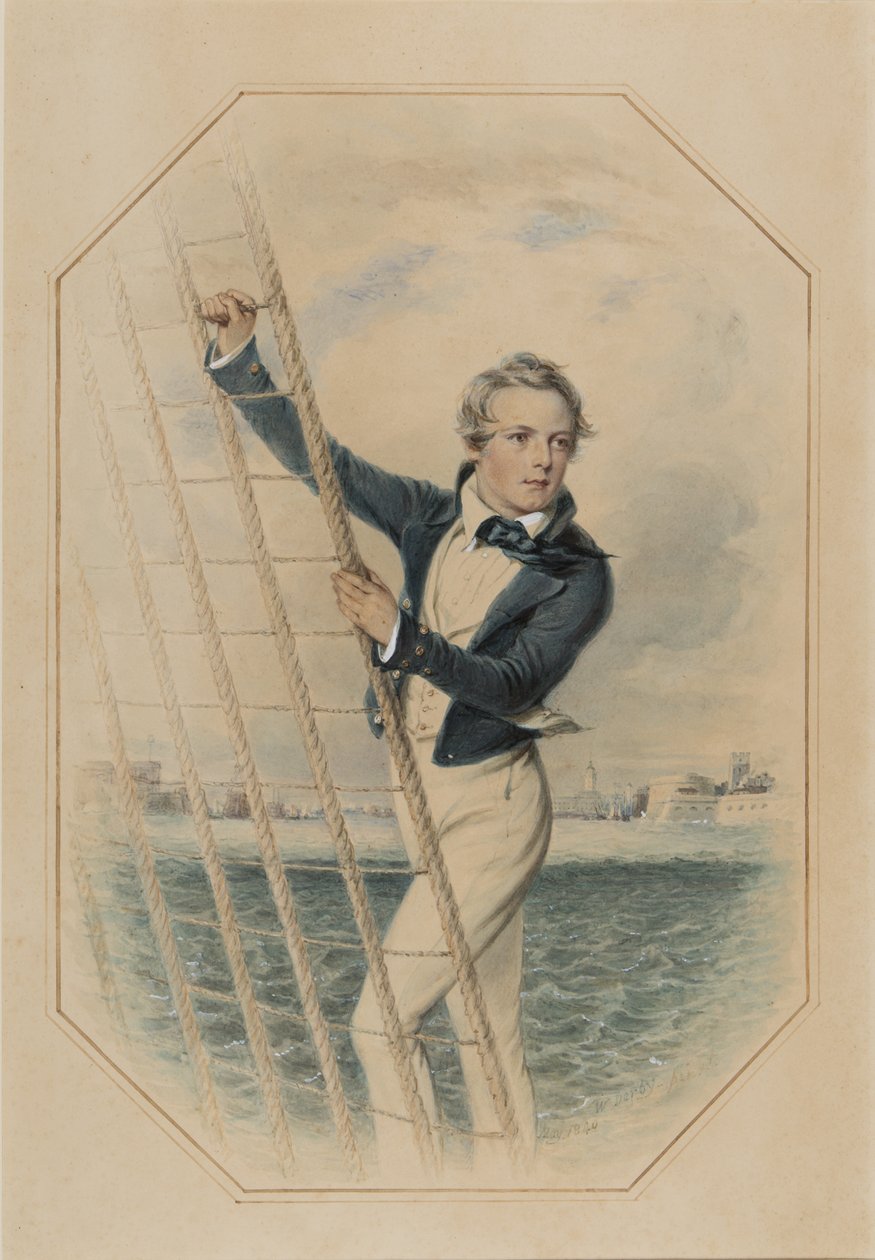 Arthur William Acland Hood 16 éves, 1840. május (wc, gouache és gumiarábikum papíron) alkotó: William Derby