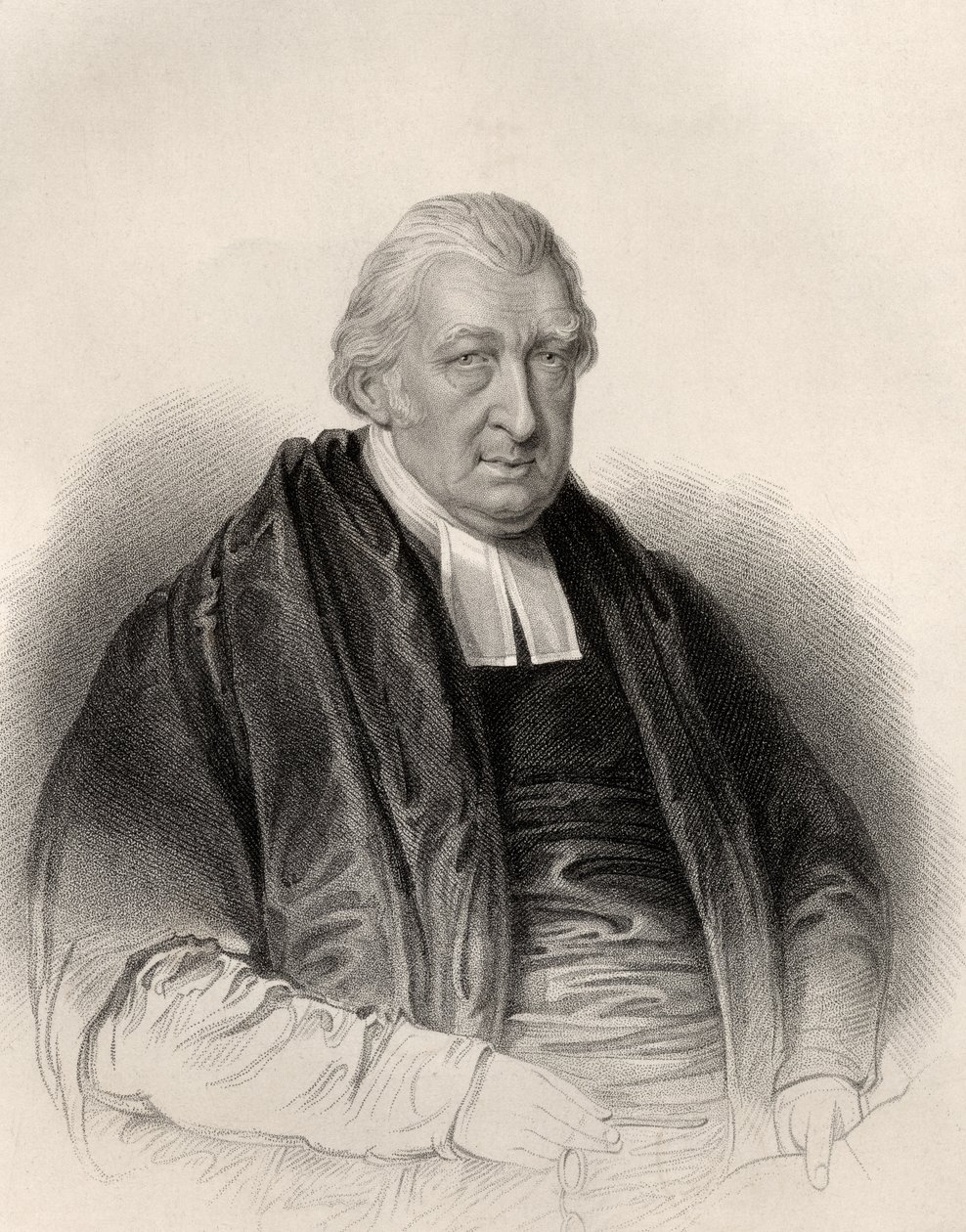 Rowland Hill tiszteletes, S. Freeman metszet, a „The National Portrait Gallery, Volume IV” című kiadványból, 1820 körül megjelent (litho) alkotó: William Derby