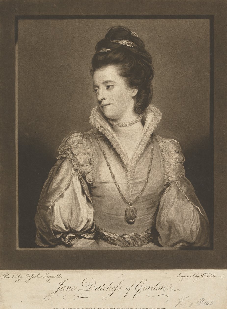 Jane Gordon (született Maxwell), Gordon hercegnője alkotó: William Dickinson
