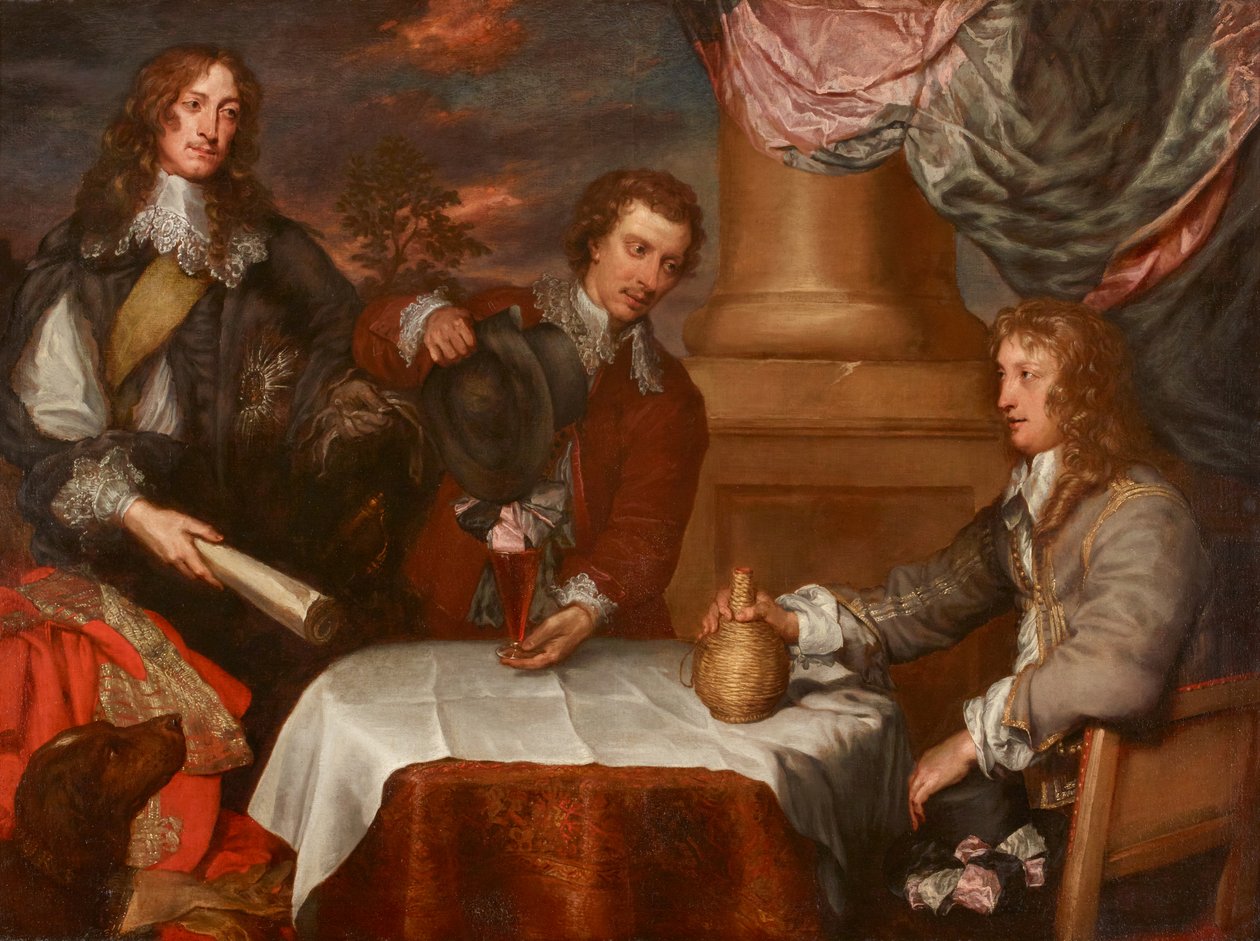 Portrait of Prince Rupert, Colonel William Legge (probably) and Colonel John Russell alkotó: William Dobson