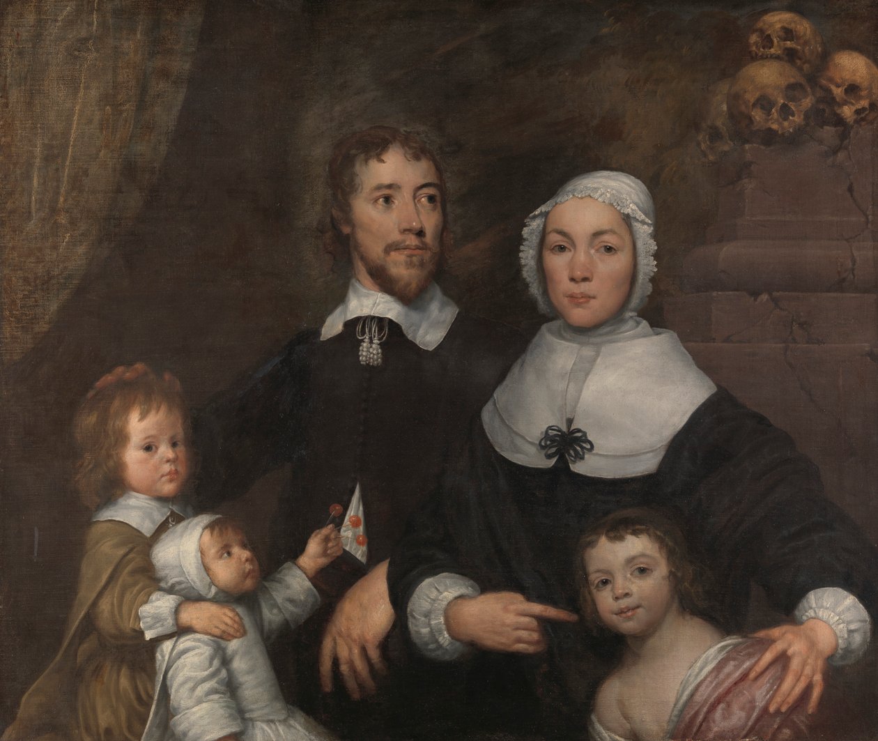 Egy család portréja, valószínűleg Richard Streatfeild portréja alkotó: William Dobson