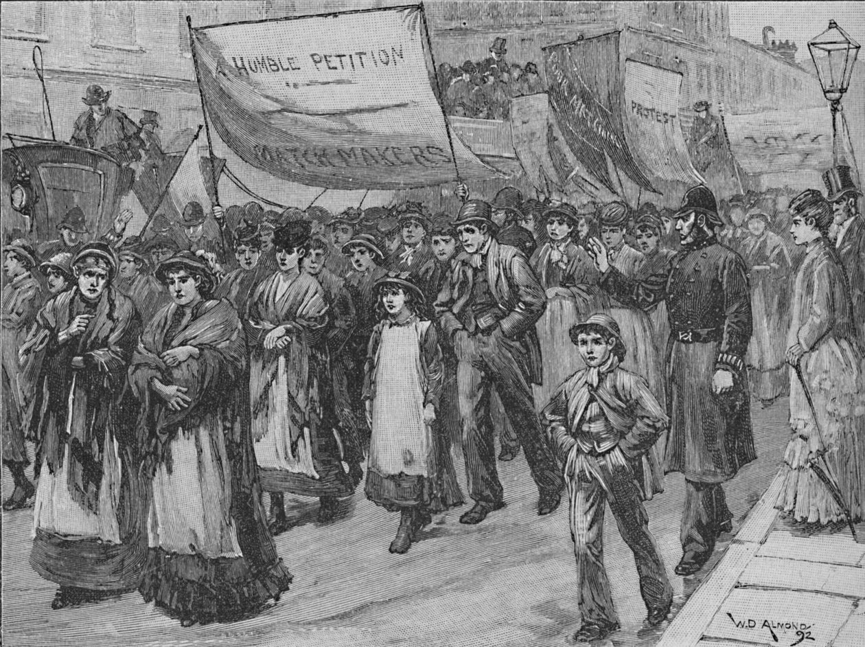 Gyufaszerzők felvonulása Westminsterbe, 1892 alkotó: William Douglas Almond