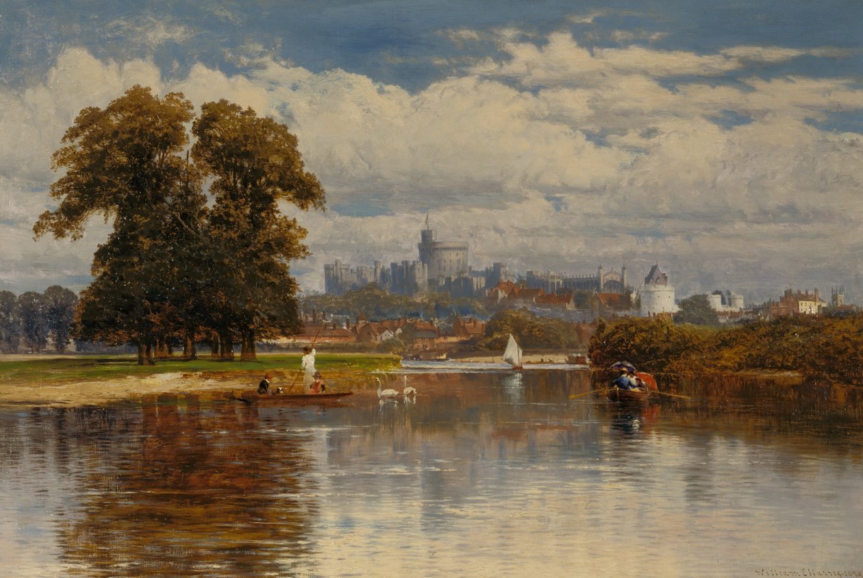 Kilátás Windsorra a Temzéből alkotó: William E. Harris