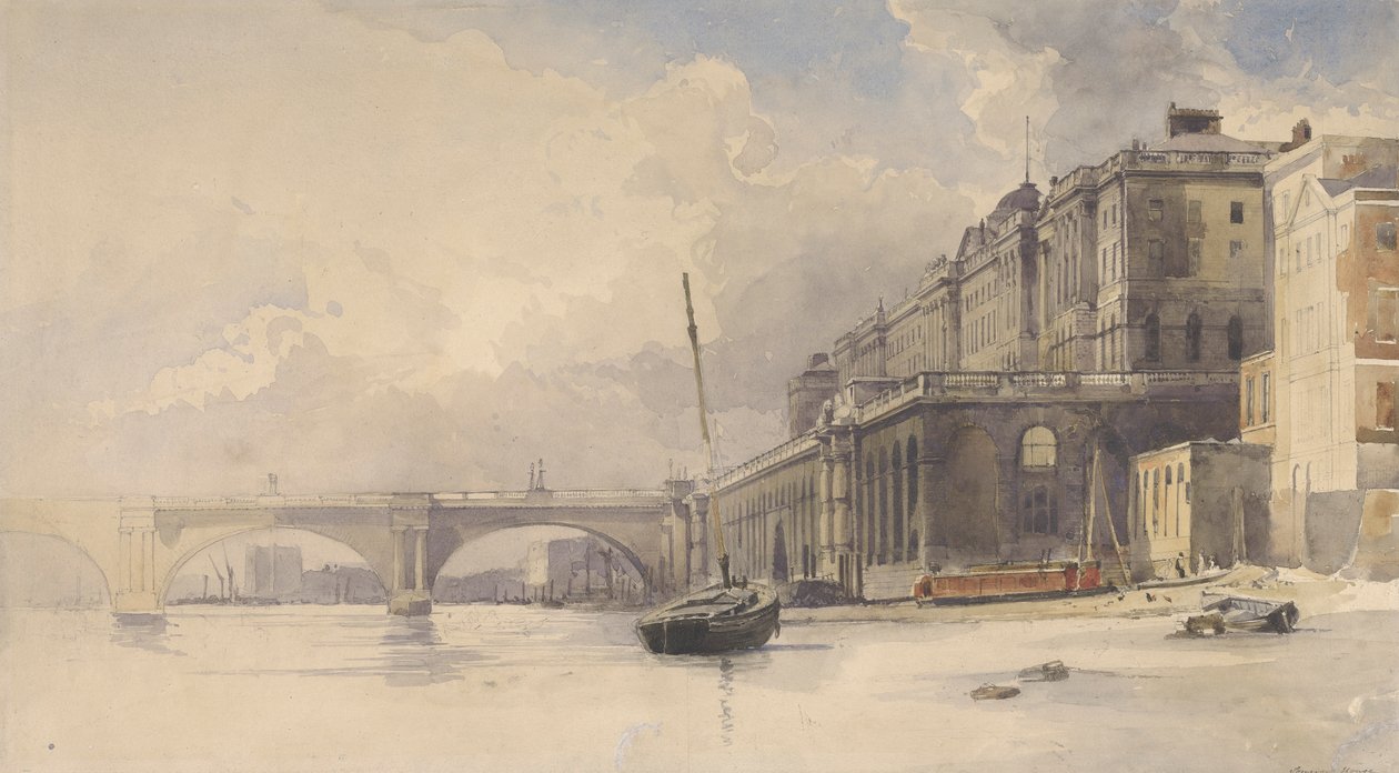 Somerset House és Waterloo híd alkotó: William Edward Dighton