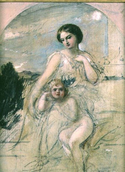 Anya és gyermeke (panzió) alkotó: William Edward Frost