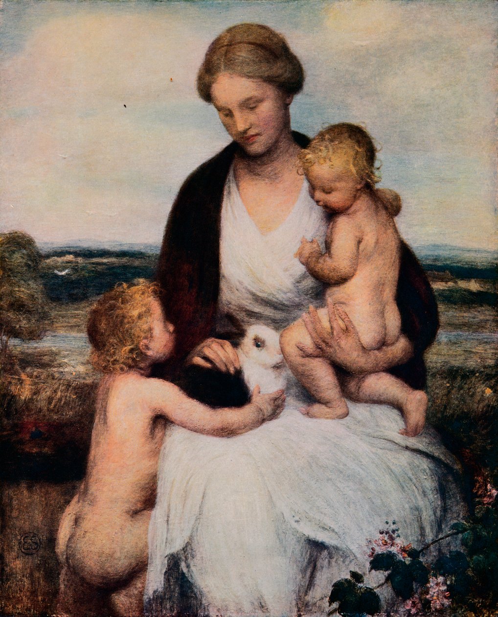 A gondolataim a gyermekeim, c1900, 1912 alkotó: William Edward Stott