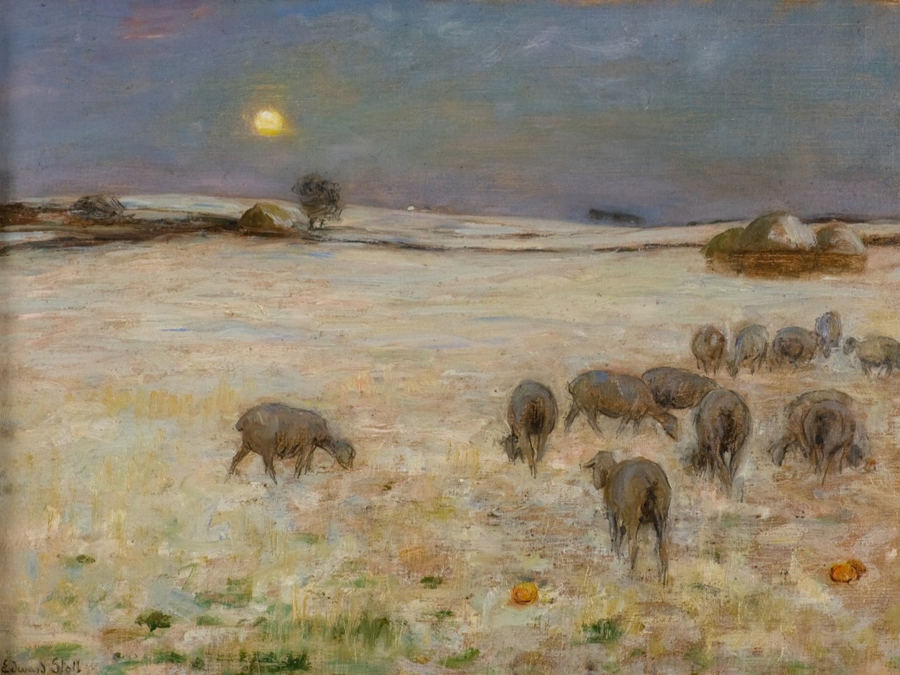 Birkák a hóban (olaj, vászon) alkotó: William Edward Stott