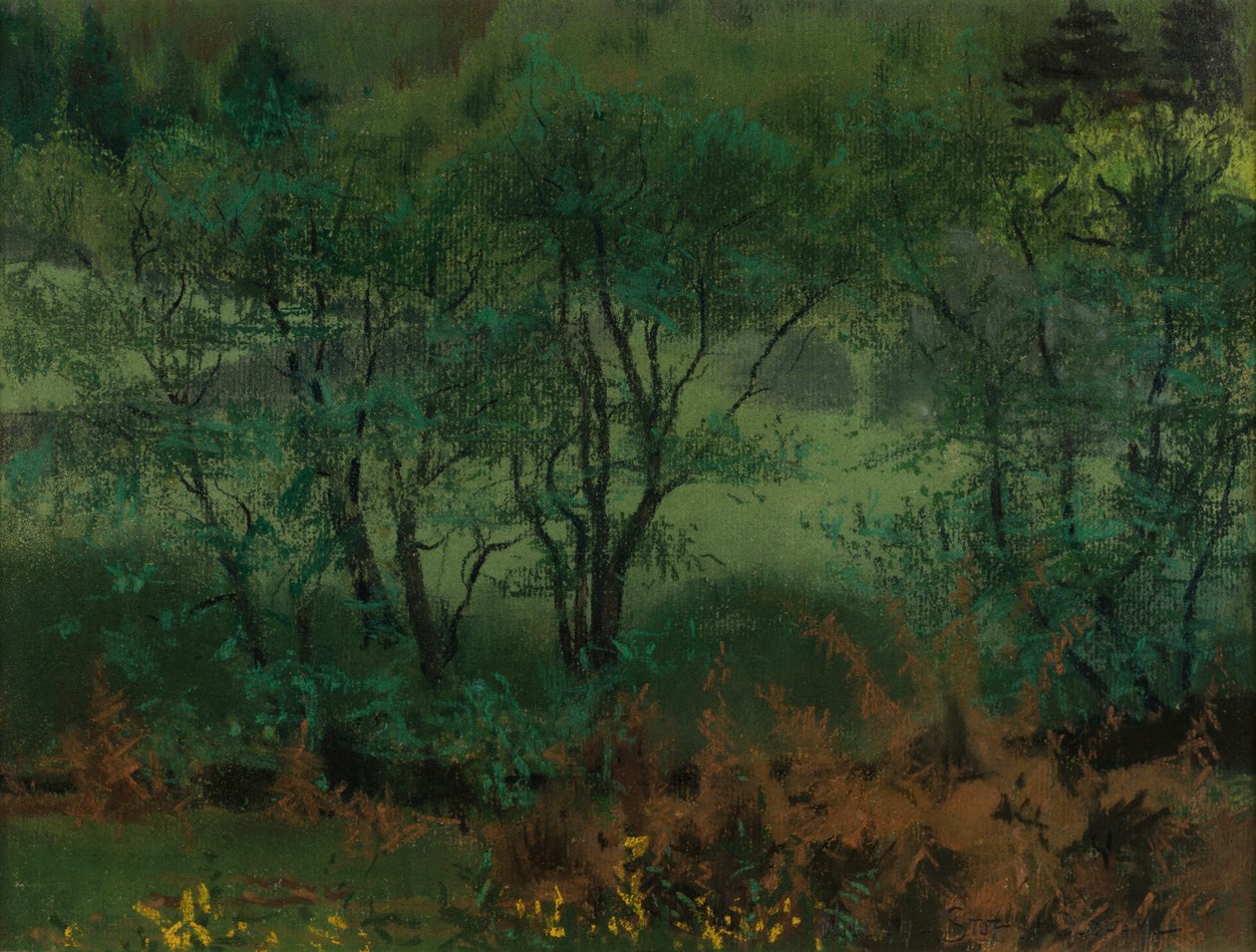 Erdői jelenet, Brantrake alkotó: William Edward Stott