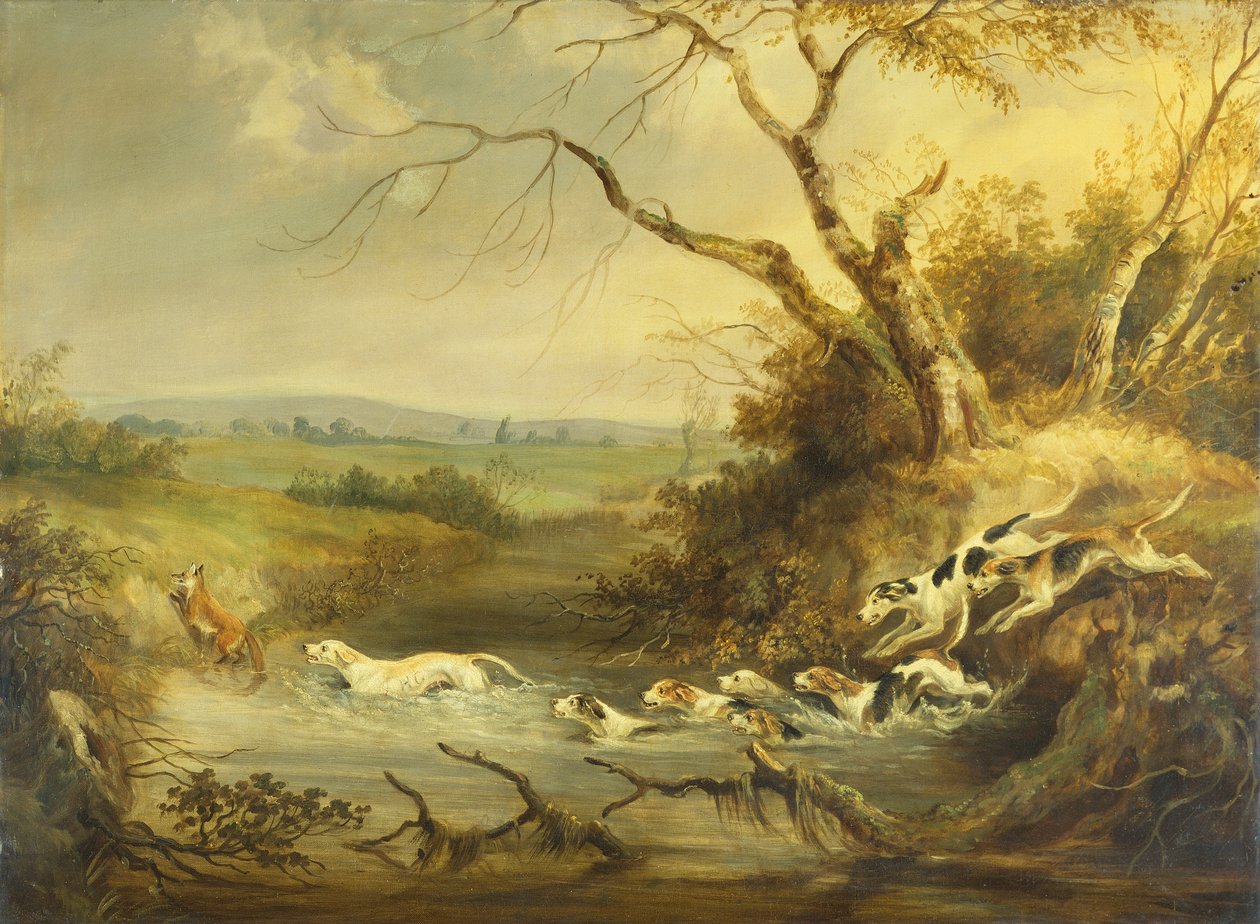 Close to the Kill by the Brook (olaj, vászon) alkotó: William Edward Webb