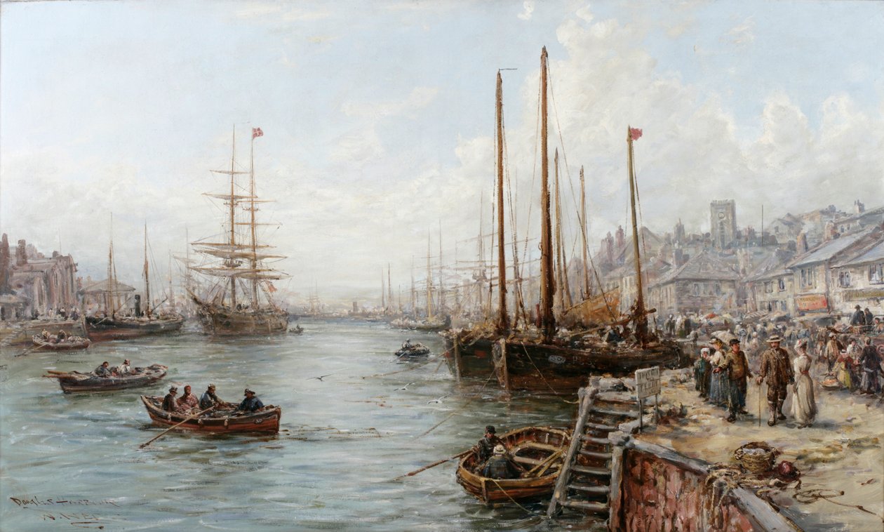 Douglas kikötője, Man-sziget alkotó: William Edward Webb