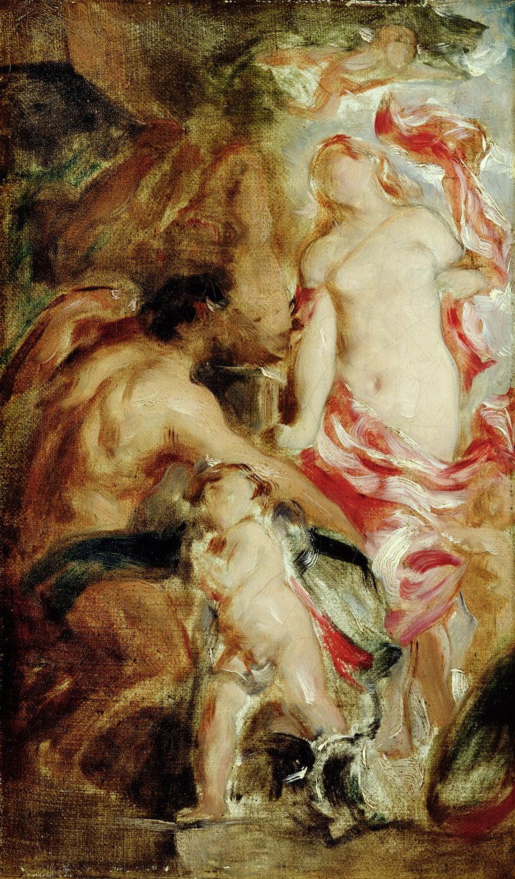 Allegorikus tanulmány, vázlat (olaj, vászon) alkotó: William Etty