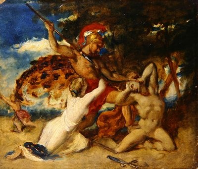 Irgalmasság közbenjárás a legyőzöttekért (olaj a fedélzeten) alkotó: William Etty