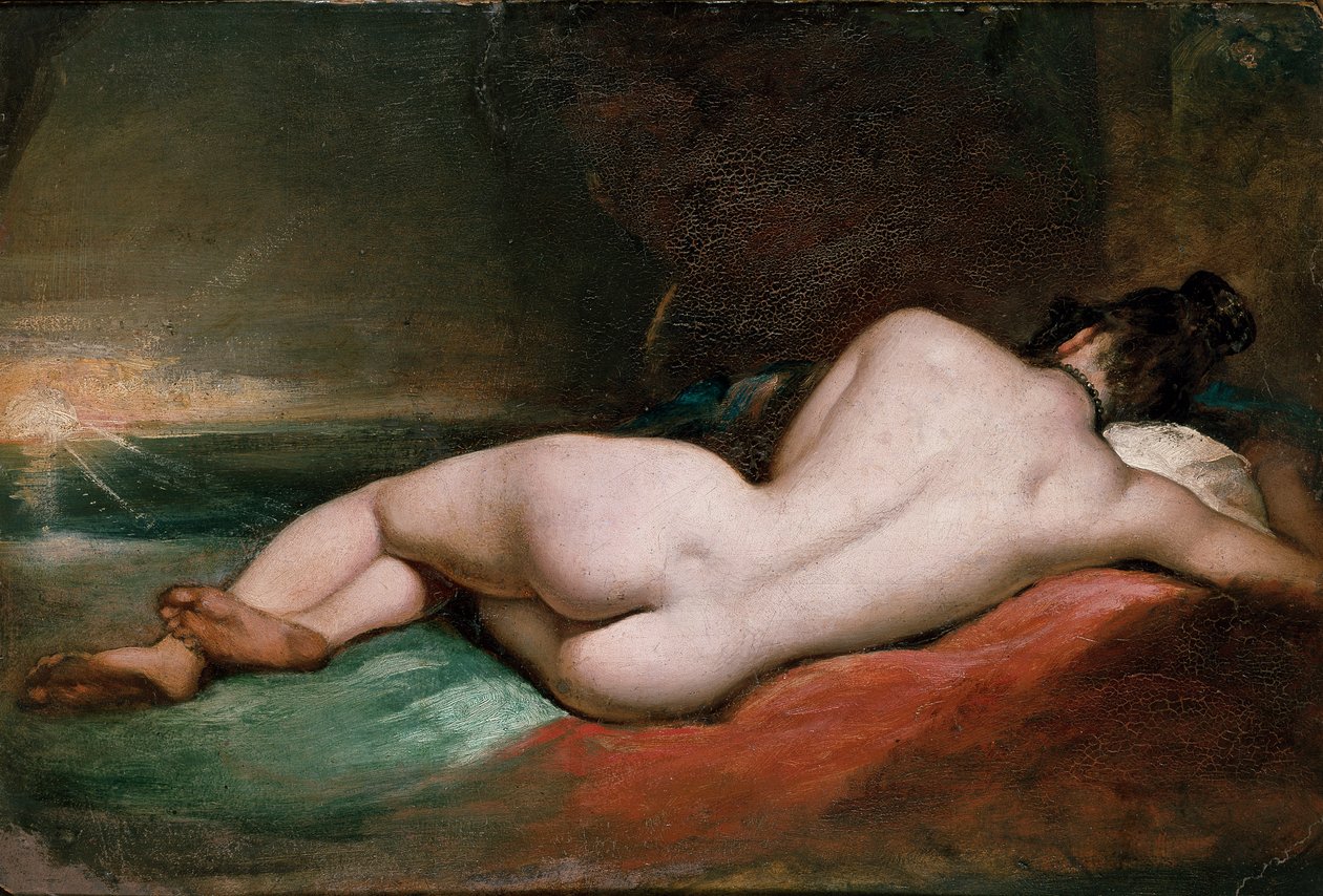 Meztelen nő fekvő helyzetben, 19. század eleje. alkotó: William Etty
