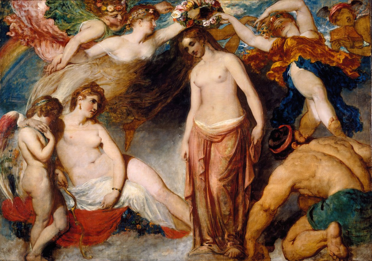 Az évszakok által megkoronázott Pandora, 1824. alkotó: William Etty