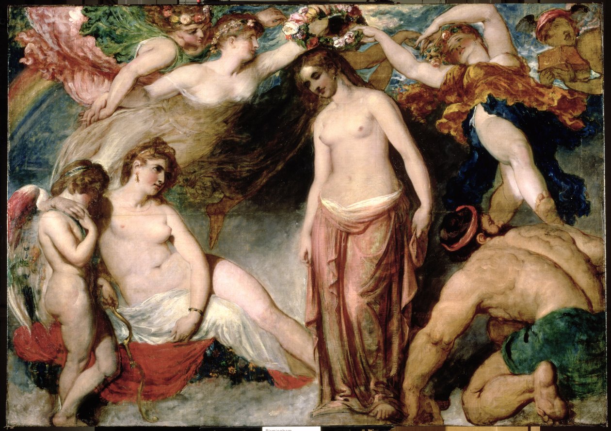 Az évszakok által megkoronázott Pandora, 1824 alkotó: William Etty