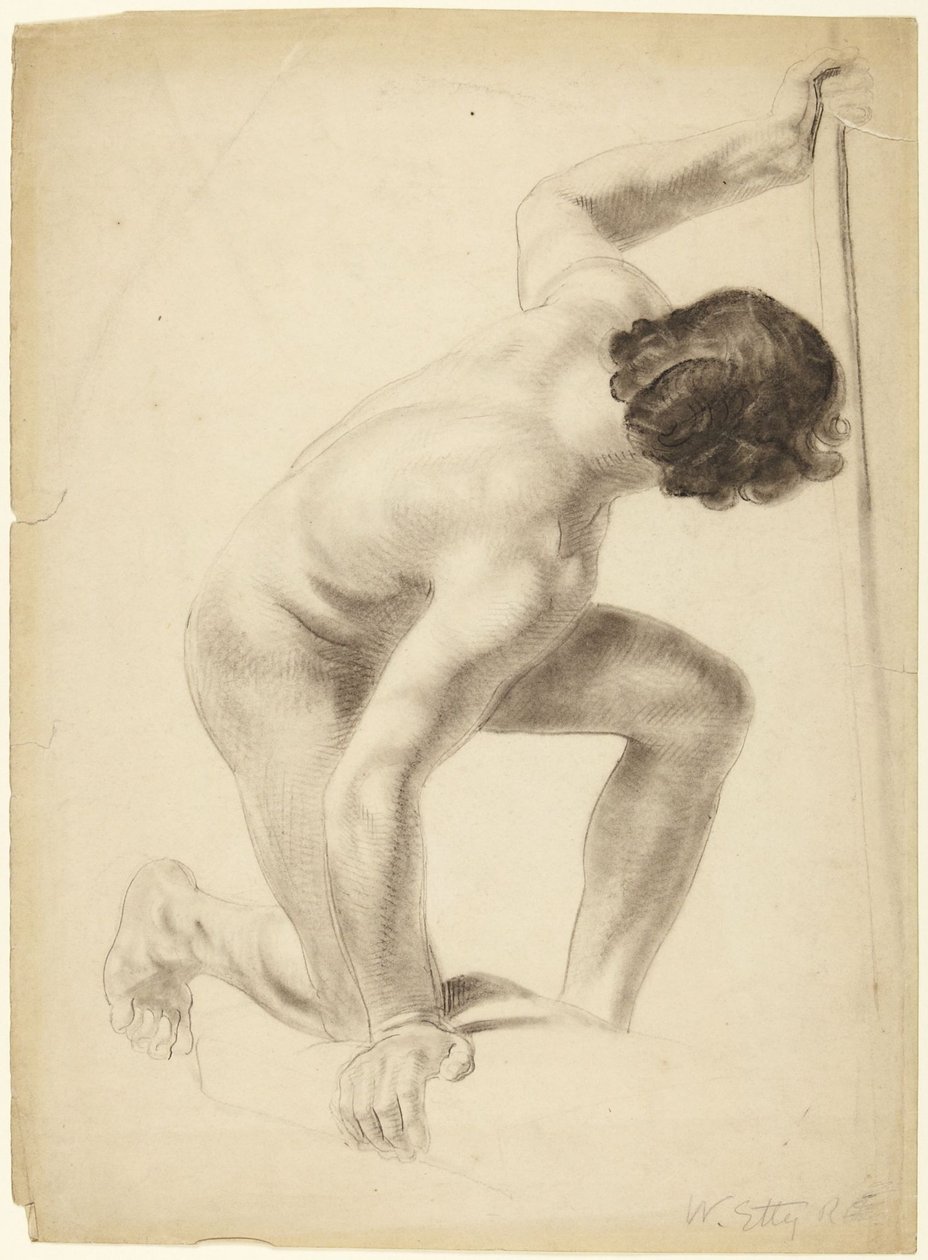 Férfi alak tanulmánya alkotó: William Etty
