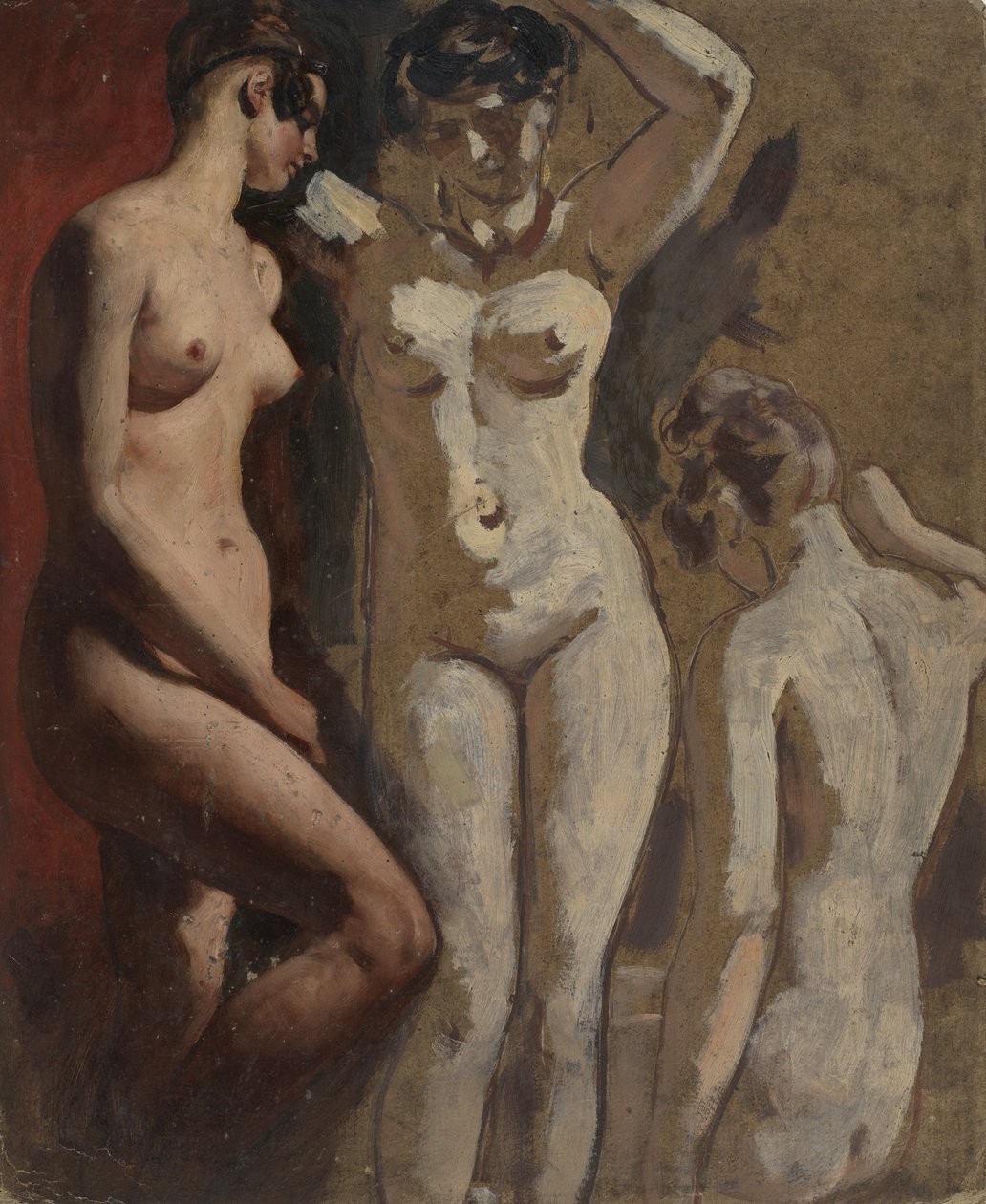 Három álló női akt alkotó: William Etty