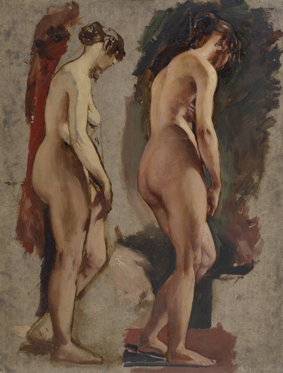 Két teljes alakban álló női akt, jobbra fordulva, 1815-45 alkotó: William Etty