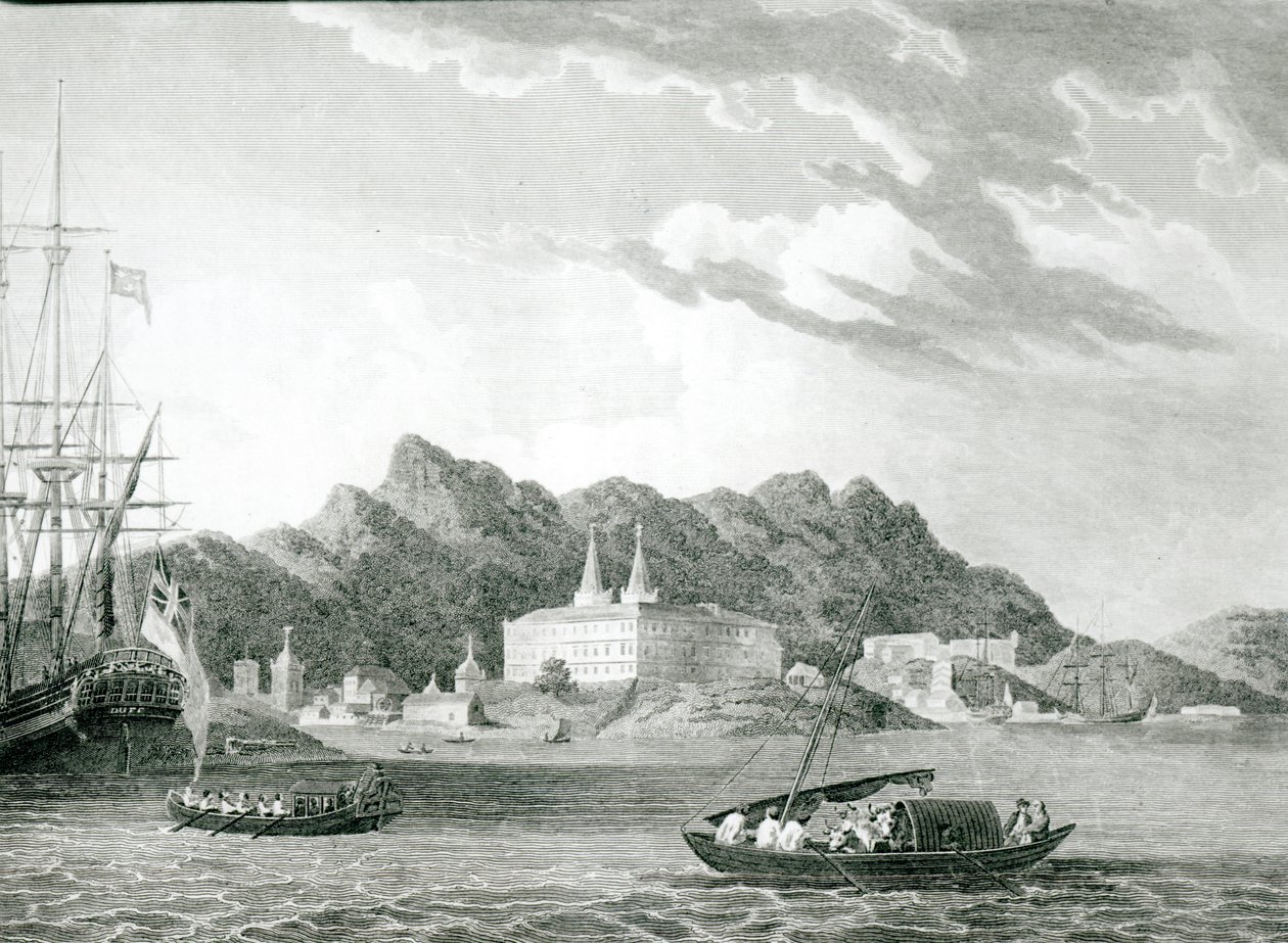 Rio Janeiro kikötője a bencés kolostorral, alkotó: William F. Wilson