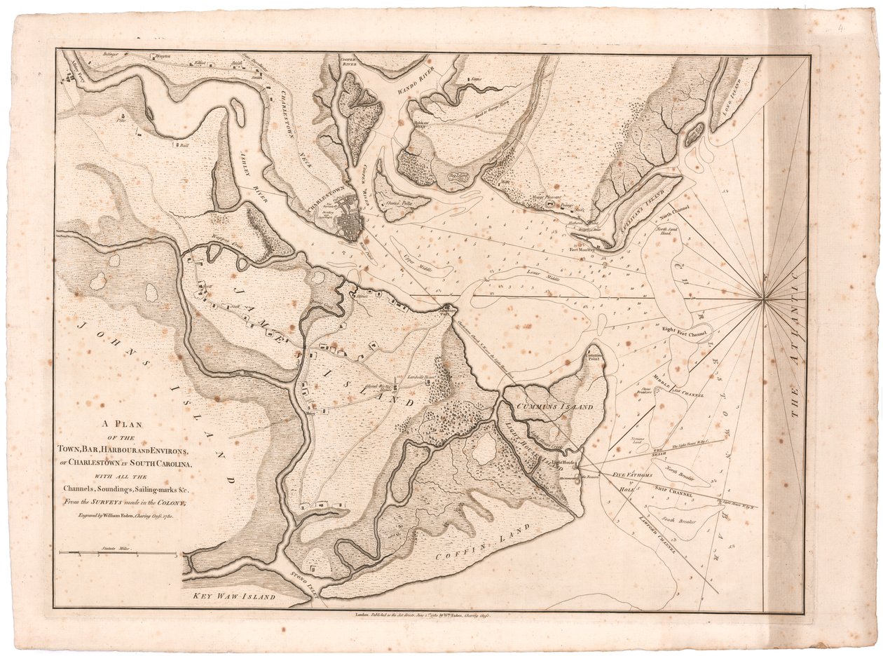 A Charlestown, S.C. terve, készítette: Faden alkotó: William Faden