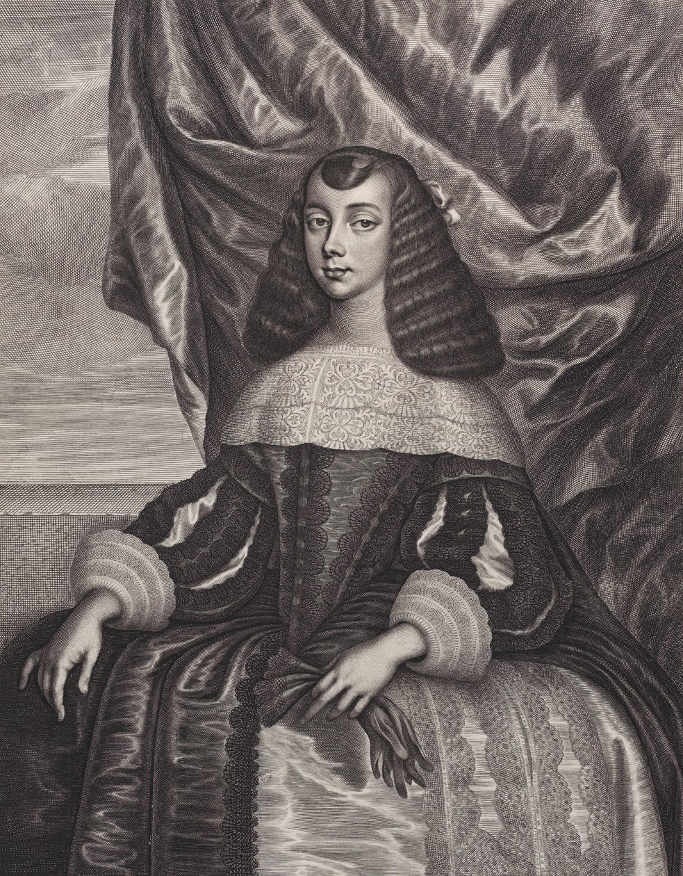 Braganzai Katalin, 1662. alkotó: William Faithorne