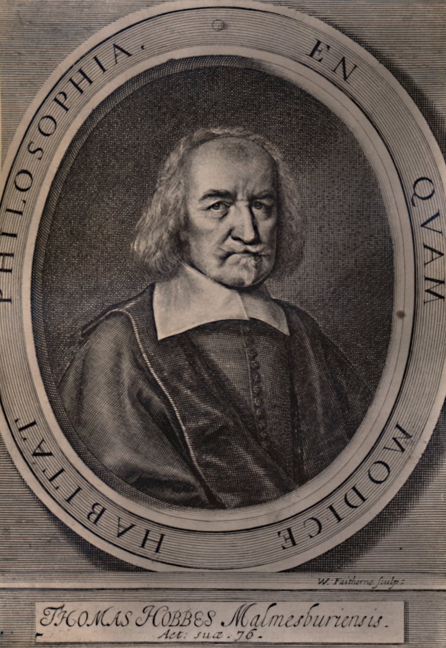 Thomas Hobbes angol filozófus, 1668, 1894 alkotó: William Faithorne