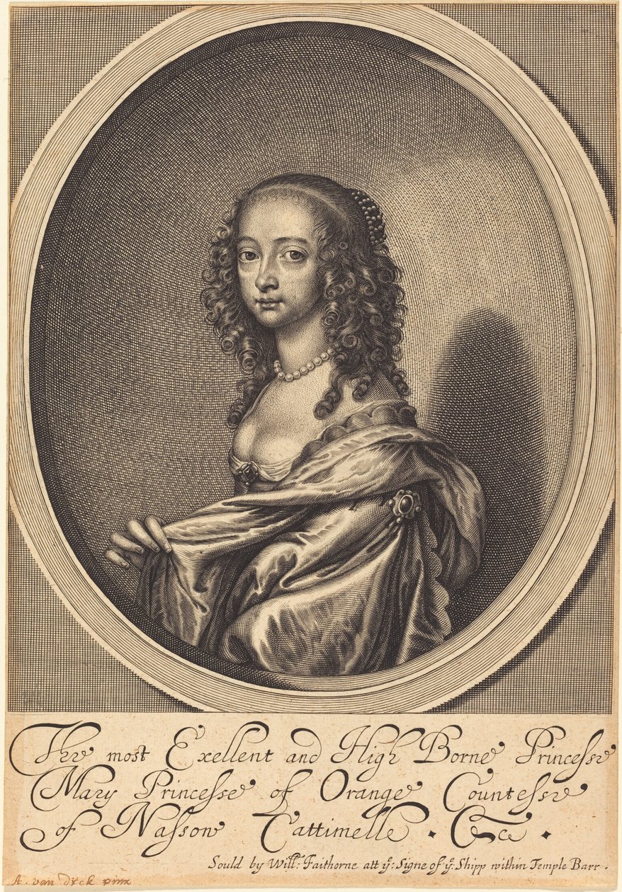 Mária, Orange hercegnője alkotó: William Faithorne after Sir Anthony van Dyck