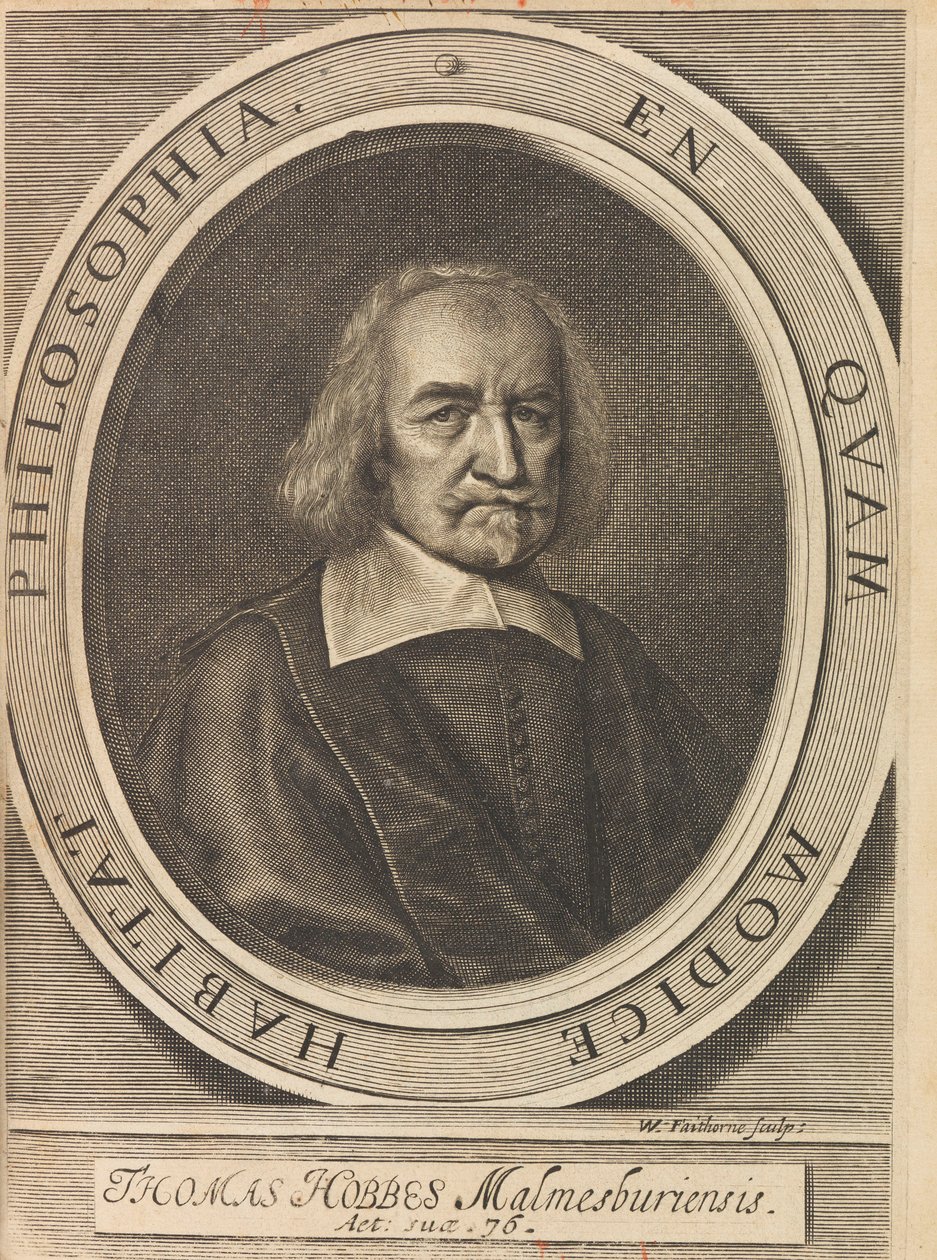 Thomas Hobbes portréja 1588-1679, 1642. alkotó: William Faithorne the Elder