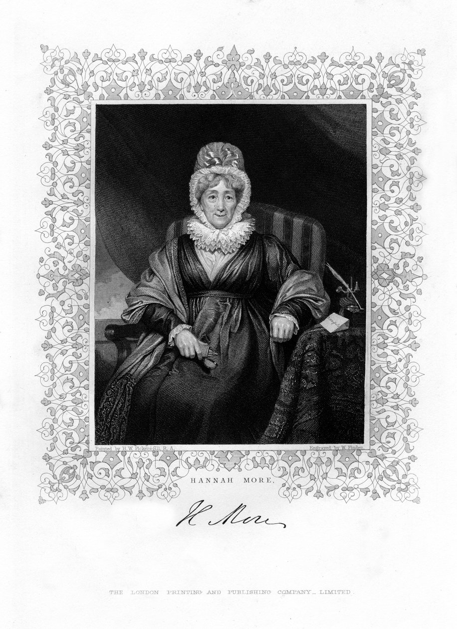 Hannah More, angol vallási író és emberbarát, 19. század. alkotó: William Finden