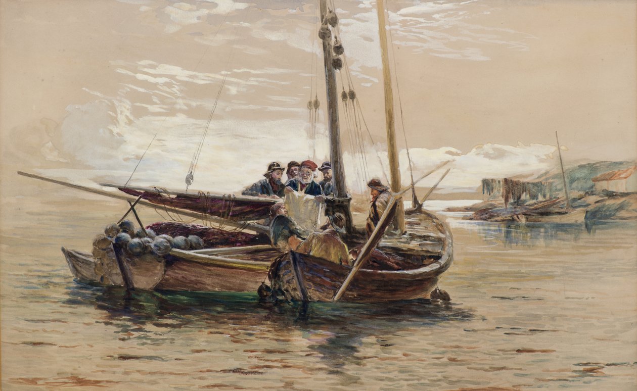A háborús hírek olvasása alkotó: William Fleming Vallance