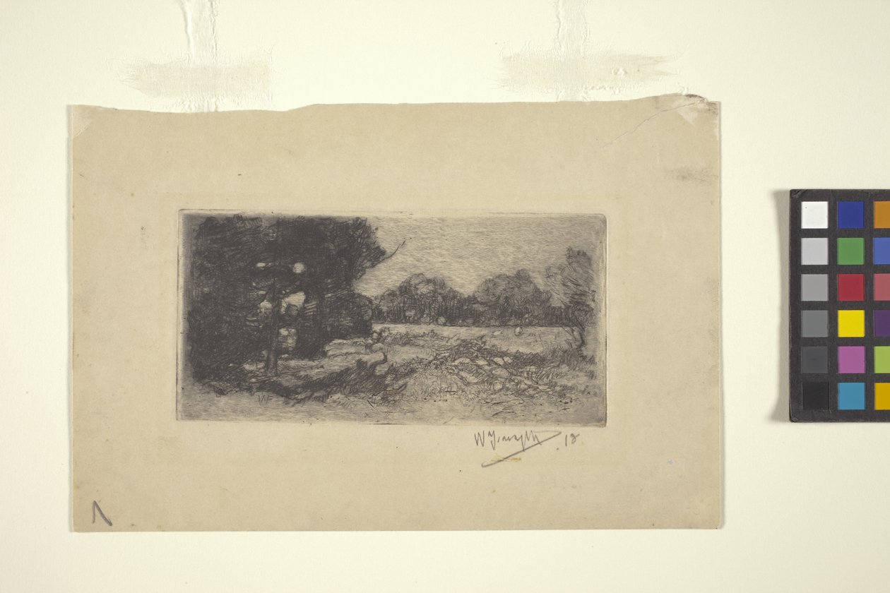 Táj (rézkarc) alkotó: William Forsyth