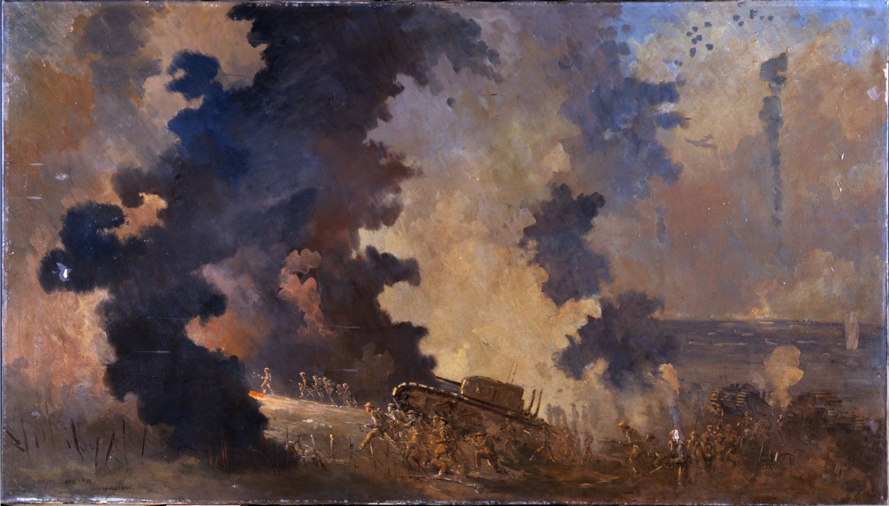 Dieppe, 1942 augusztus (olaj, vászon) alkotó: William Francis Longstaff
