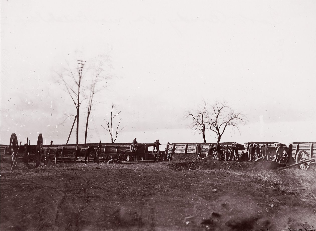 Fort Brady, Virginia, Dutch Gap közelében, 1865. alkotó: William Frank Browne