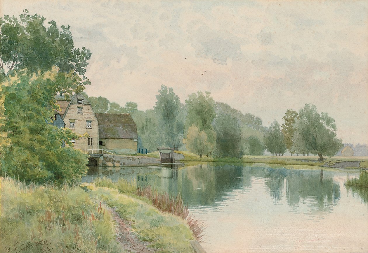 Houghton malom az Ouse folyón, 1914 alkotó: William Fraser Garden
